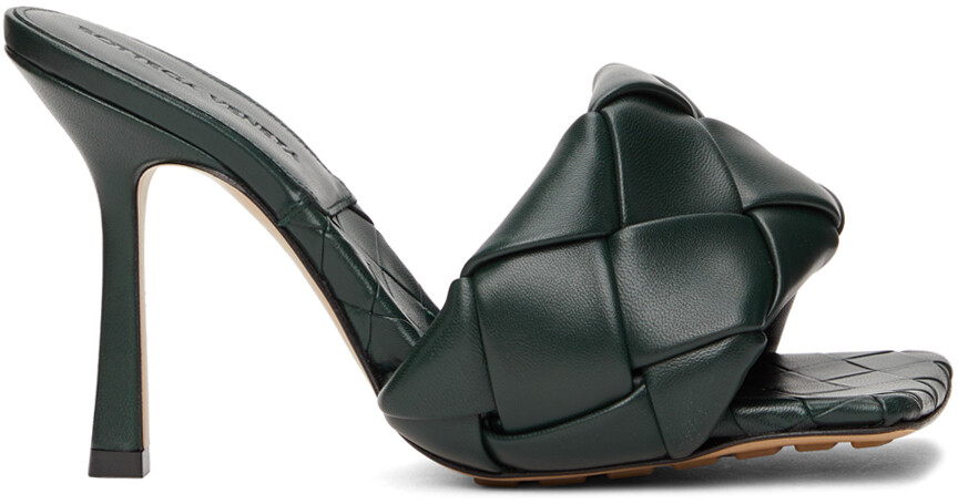 

Зеленые босоножки на каблуке Intrecciato Lido Bottega Veneta