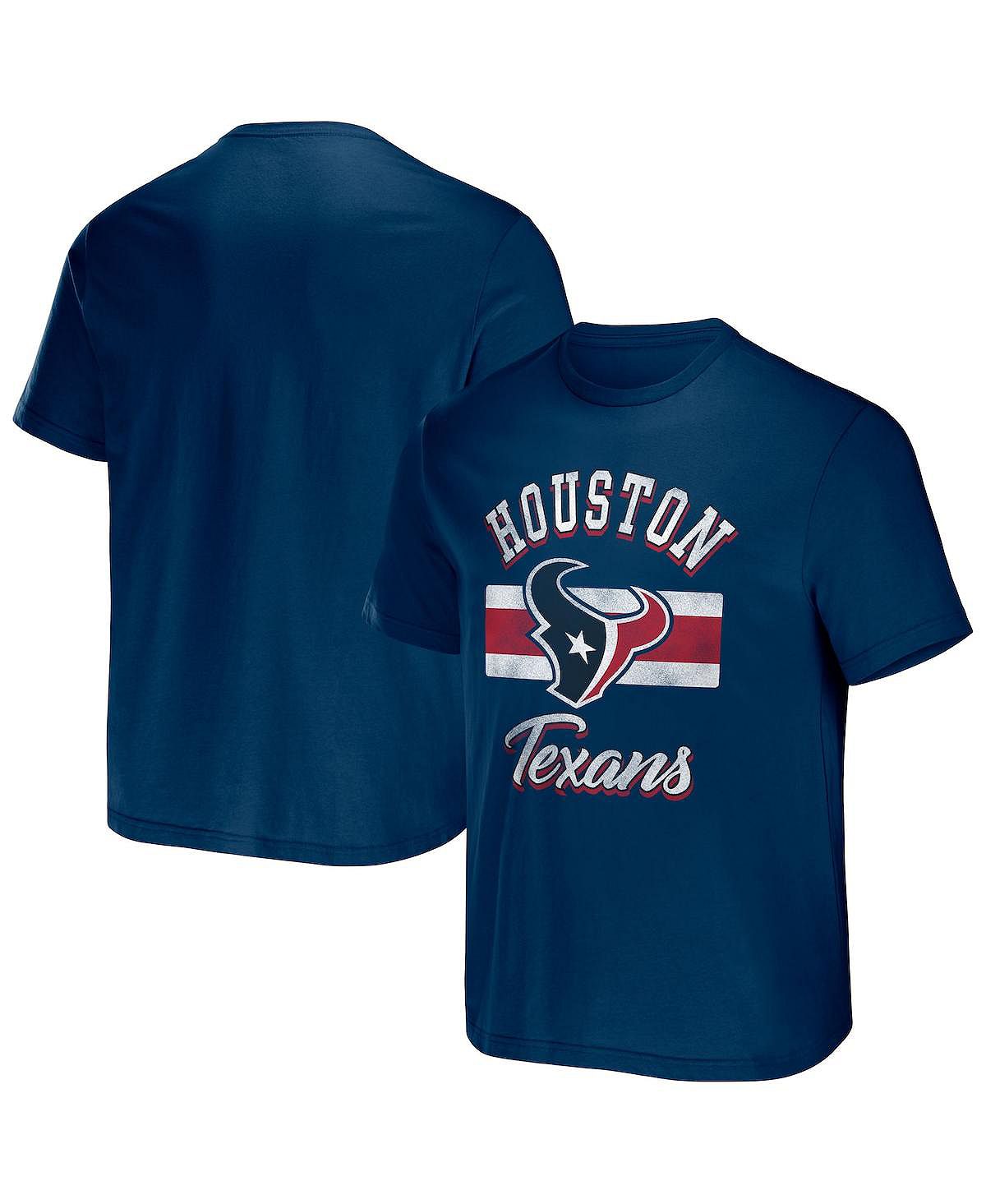 Мужская футболка в полоску nfl x darius rucker by navy houston texans Fanatics, синий