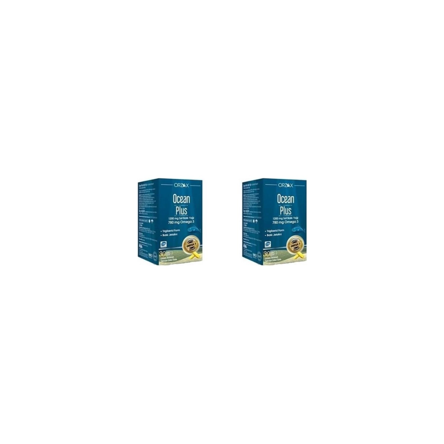 

Омега-3 Orzax Ocean Plus 1200 мг, 2 упаковки по 30 капсул