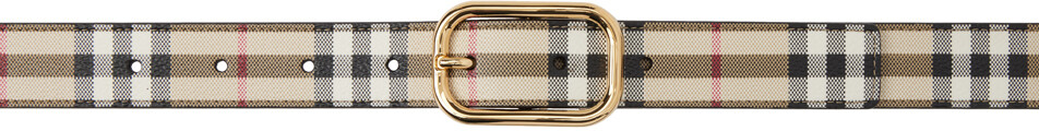 

Бежевый ремень в клетку Burberry