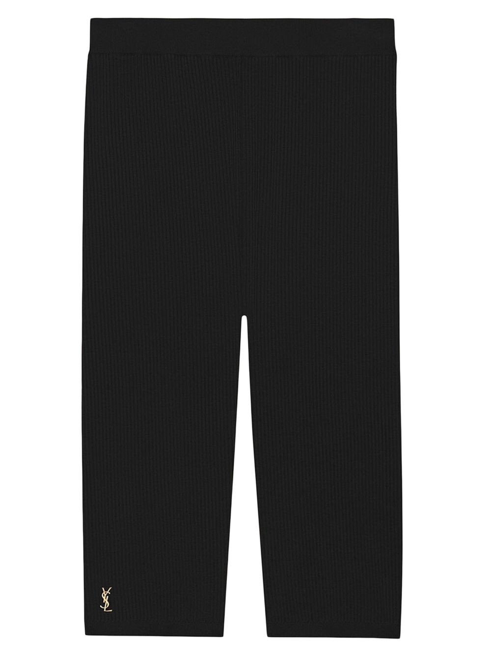 

Трикотажные шорты в рубчик Saint Laurent, черный