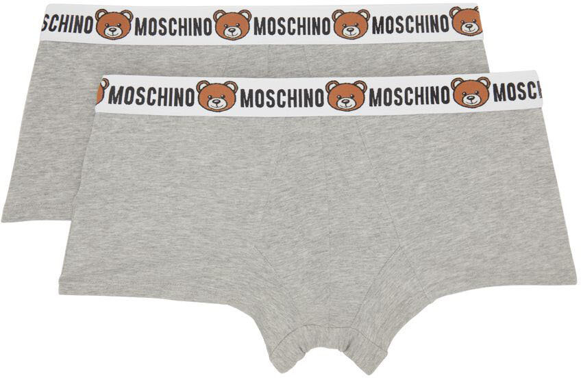 

Серые хлопковые трусы-боксеры Moschino