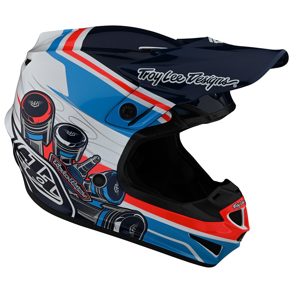 Шлем для мотокросса Troy Lee Designs SE4 Skooly, синий