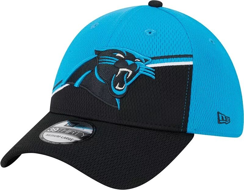 

Мужская шляпа New Era Carolina Panthers 2023 Sideline Alternate ярко-синяя 39Thirty Stretch Fit