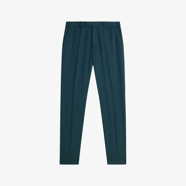 

Зауженные шерстяные брюки узкого кроя из ткани Tonic Ted Baker, бирюзовый