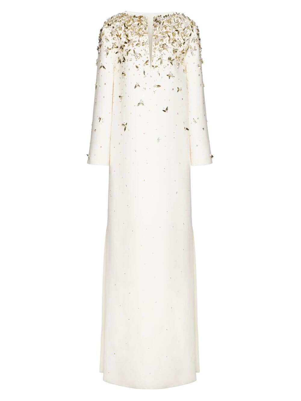

Вечернее платье Crepe Couture с вышивкой Valentino, слоновая кость, Черный