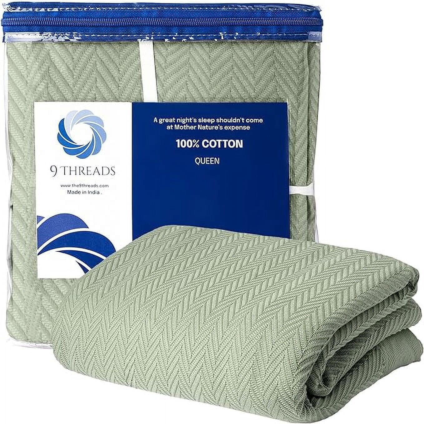 

Одеяло 9threads Sage Grey King U Standard, желто-зеленый