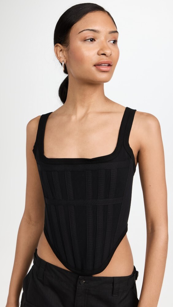 

Футболка Dion Lee Jersey Corset, черный