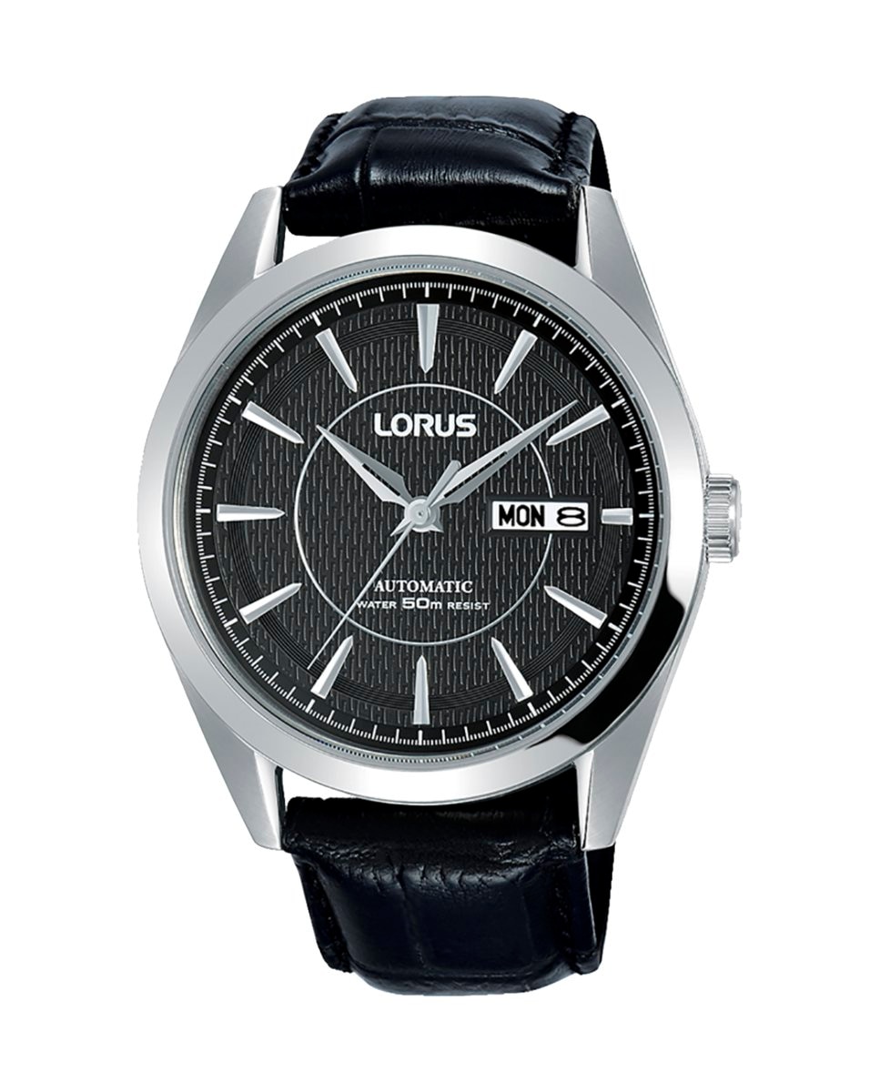 цена Спортивные мужские часы RL423AX9 с автоматическим кожаным ремешком и черным ремешком Lorus, черный