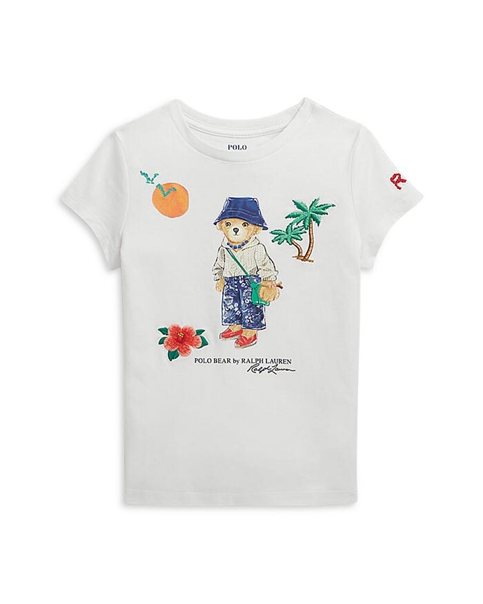 

Хлопковая футболка с рисунком для девочек - Little Kid Ralph Lauren