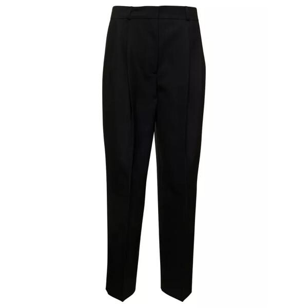 

Брюки double pleated tailored trousers in wool ble Toteme, черный