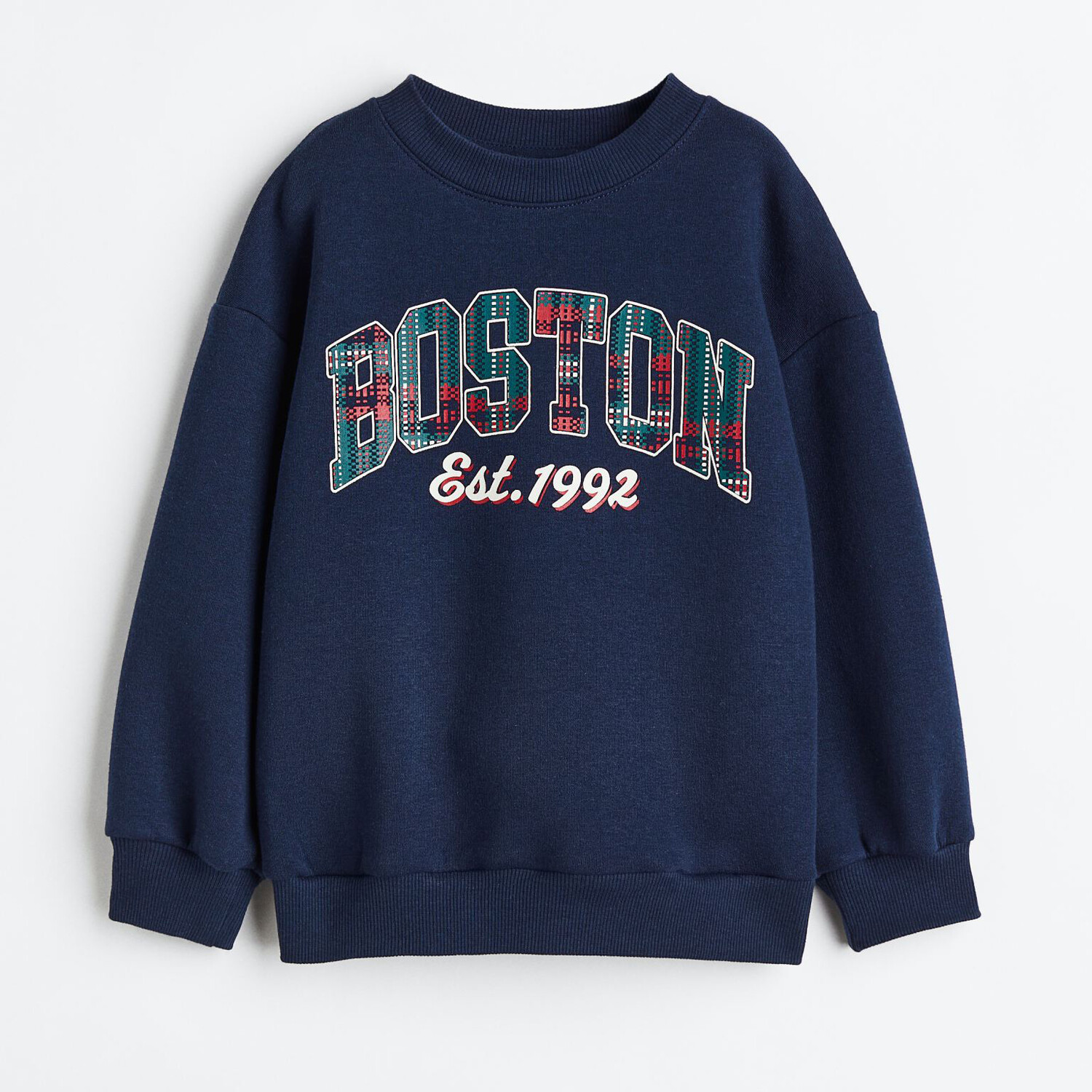 

Толстовка оверсайз H&M Boston, темно-синий/красный/зеленый
