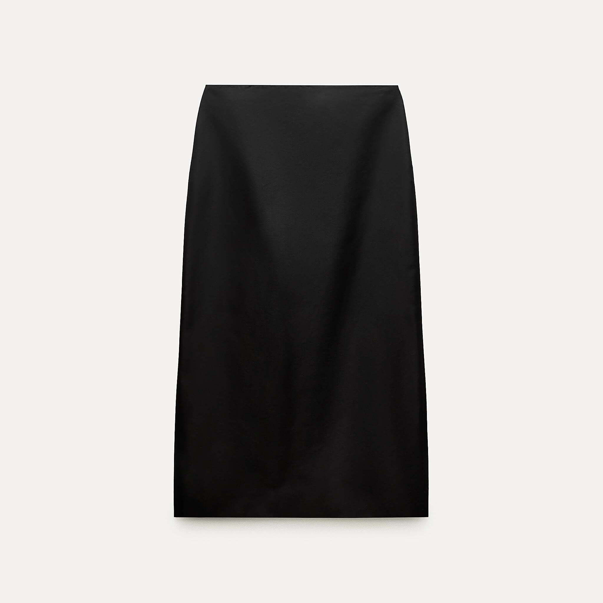 Юбка миди Zara ZW Collection, черный collection privēe юбка миди