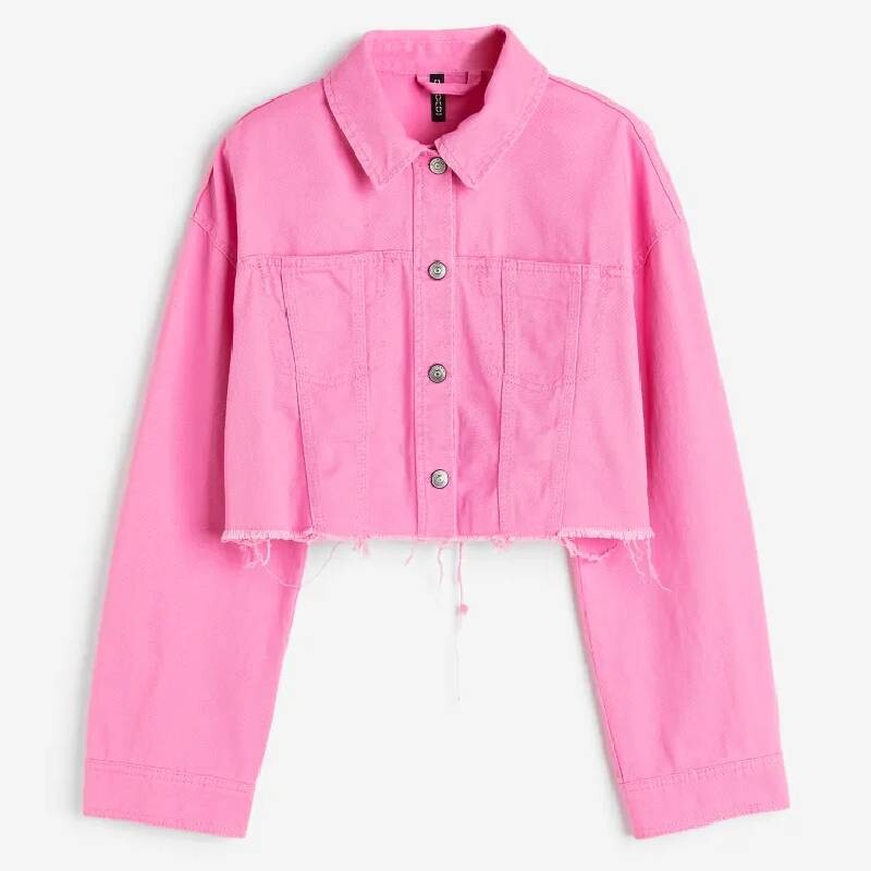 

Куртка H&M Short Gabardine, розовый