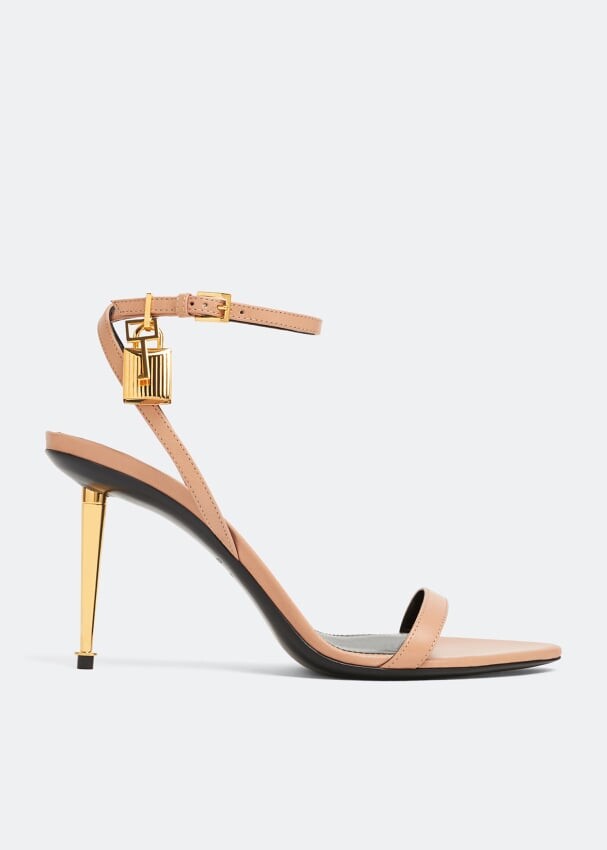 

Сандалии TOM FORD Padlock naked sandals, бежевый