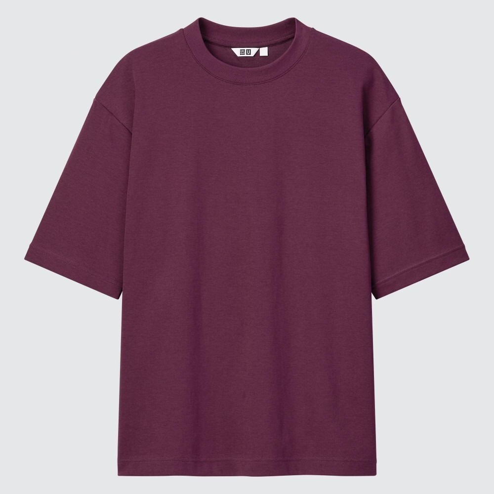 

Футболка Uniqlo Cotton Oversized, фиолетовый
