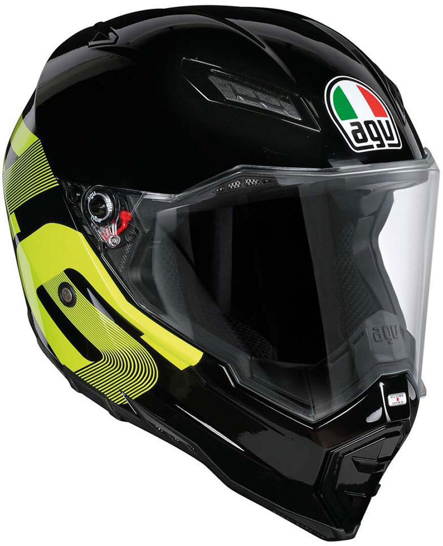 

Шлем AGV AX-8 Evo Naked Identity мотокроссовый, черный/желтый