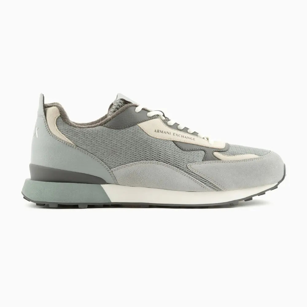 

Кроссовки Armani Exchange Mesh Suede Blend Color Block Logo, серый