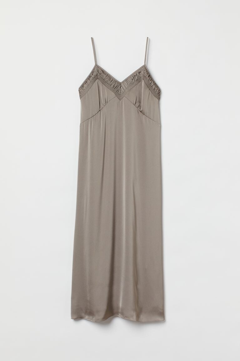 

Атласное платье на бретелях H&M, грейдж