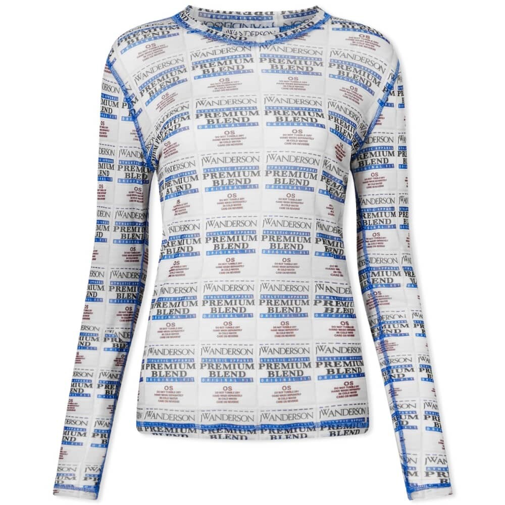 

Футболка JW Anderson Long Sleeve Label Underpinning Top