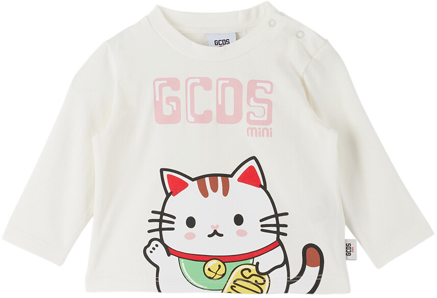 

Детская зеленая футболка с рисунком GCDS Kids