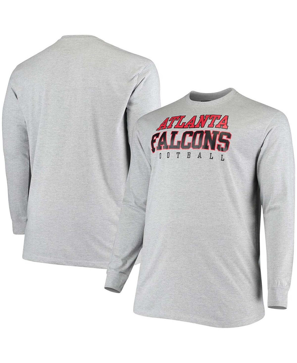 

Мужская футболка с длинным рукавом atlanta falcons в меланжевом цвете большого и высокого роста с длинными рукавами Fanatics, мульти