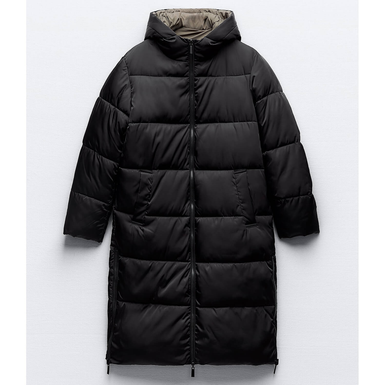 Куртка-анорак Zara Long Reversible, черный