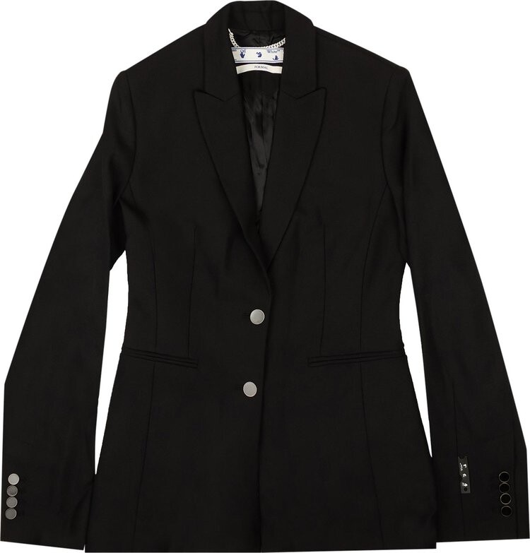 

Блейзер Off-White Embroiderd Logo Blazer 'Black', черный