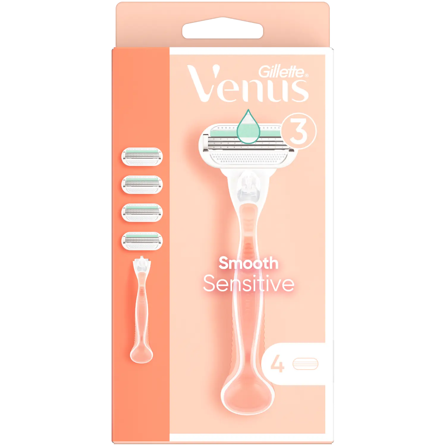 

Gillette Venus комплект: бритва, 1 шт + картриджи, 4 шт/1 комплект