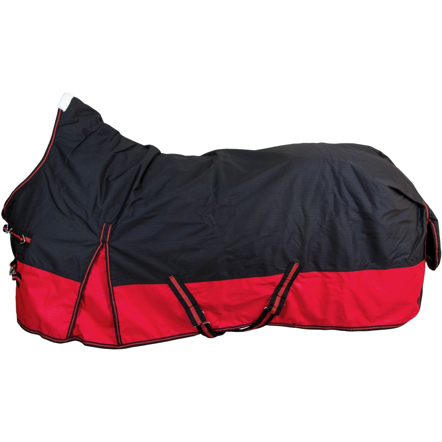 

Попона RL24 600D Basicline High Neck 200г наполнитель зимняя, черный / красный