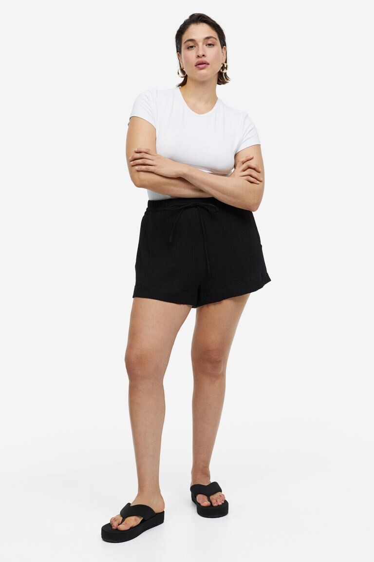 

Хлопковые шорты H&M, черный