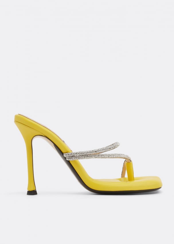 цена Сандалии NO.21 Crystal-embellished sandals, желтый