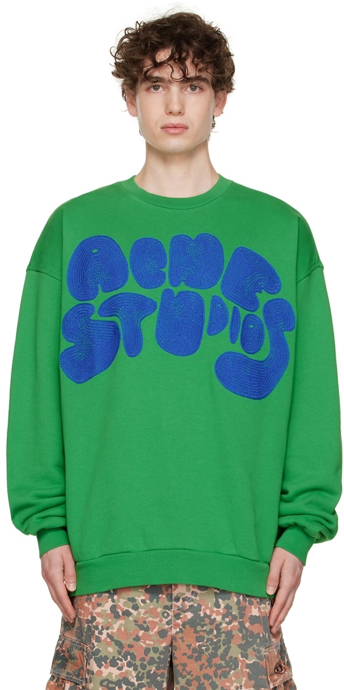 

Зеленая толстовка с пузырьками Acne Studios, Зеленый