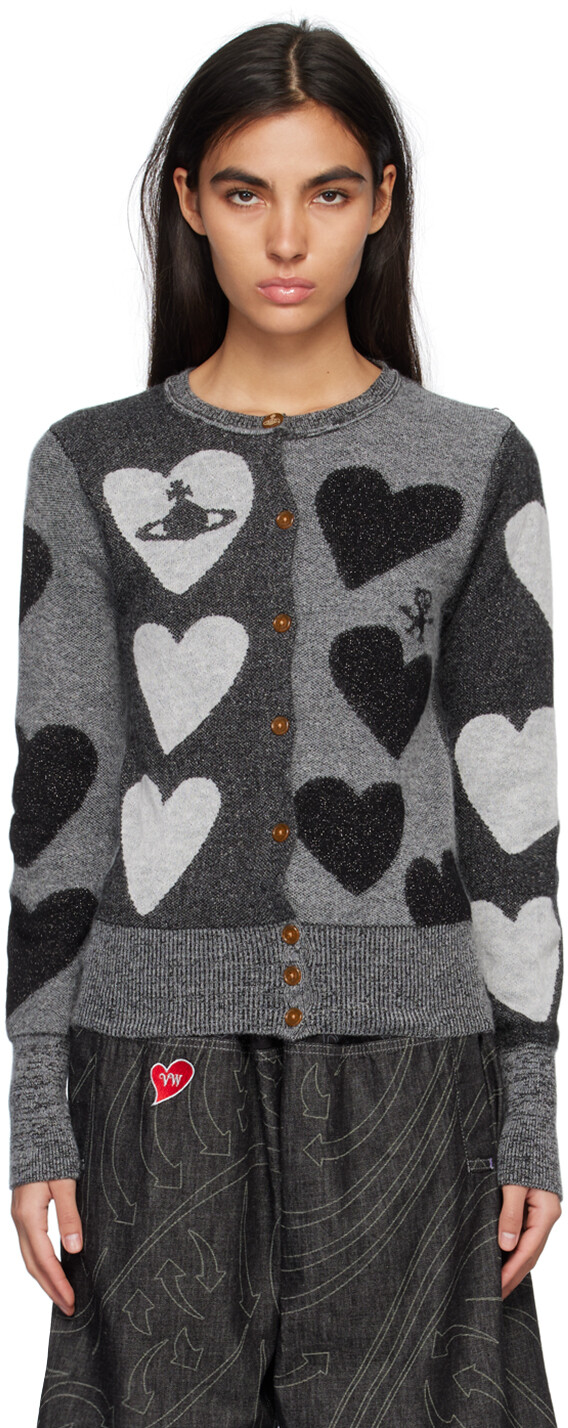 

Черный кардиган с сердечками Vivienne Westwood