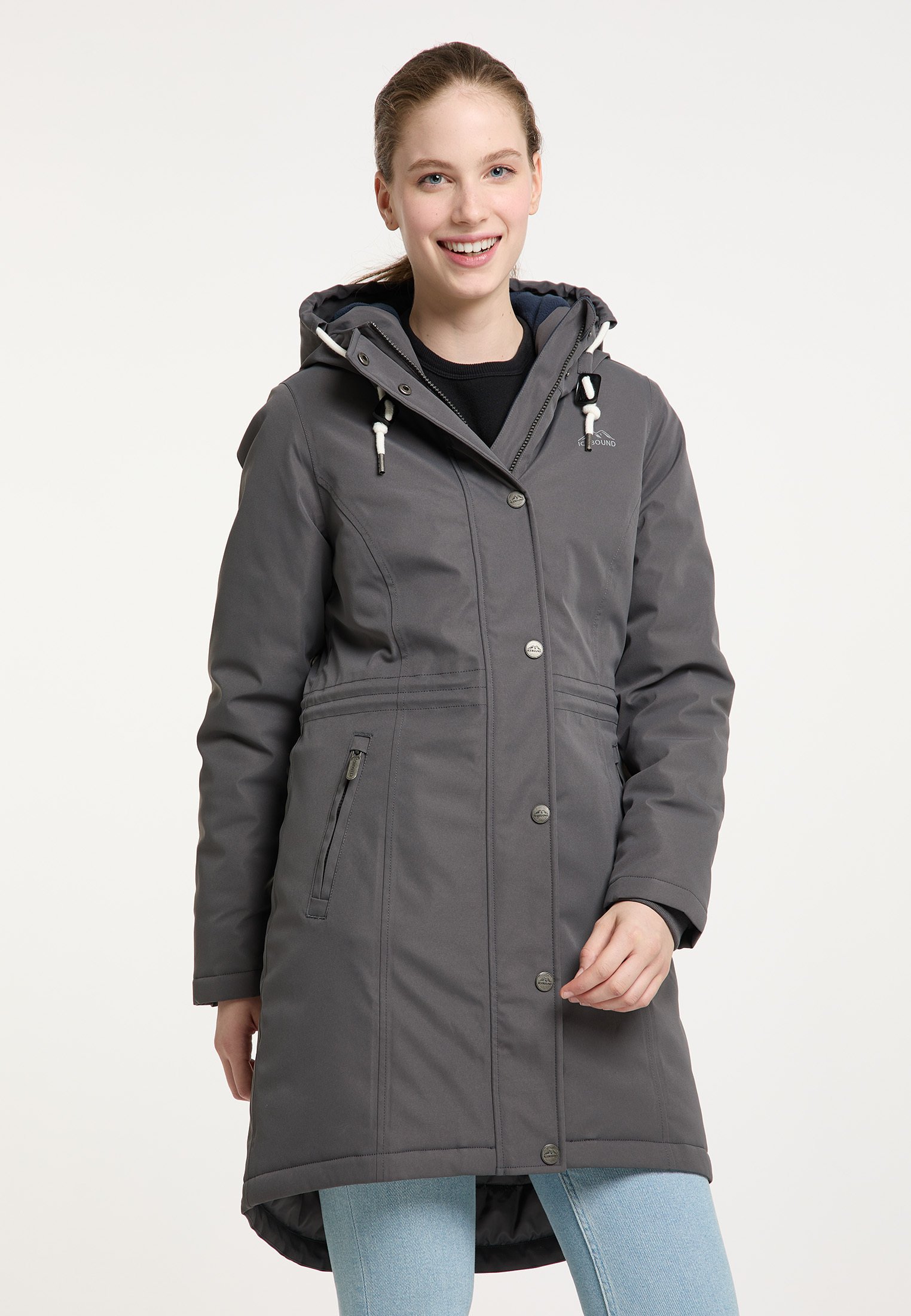 Пальто зимнее Icebound, steingrau классическое пальто icebound серый меланж