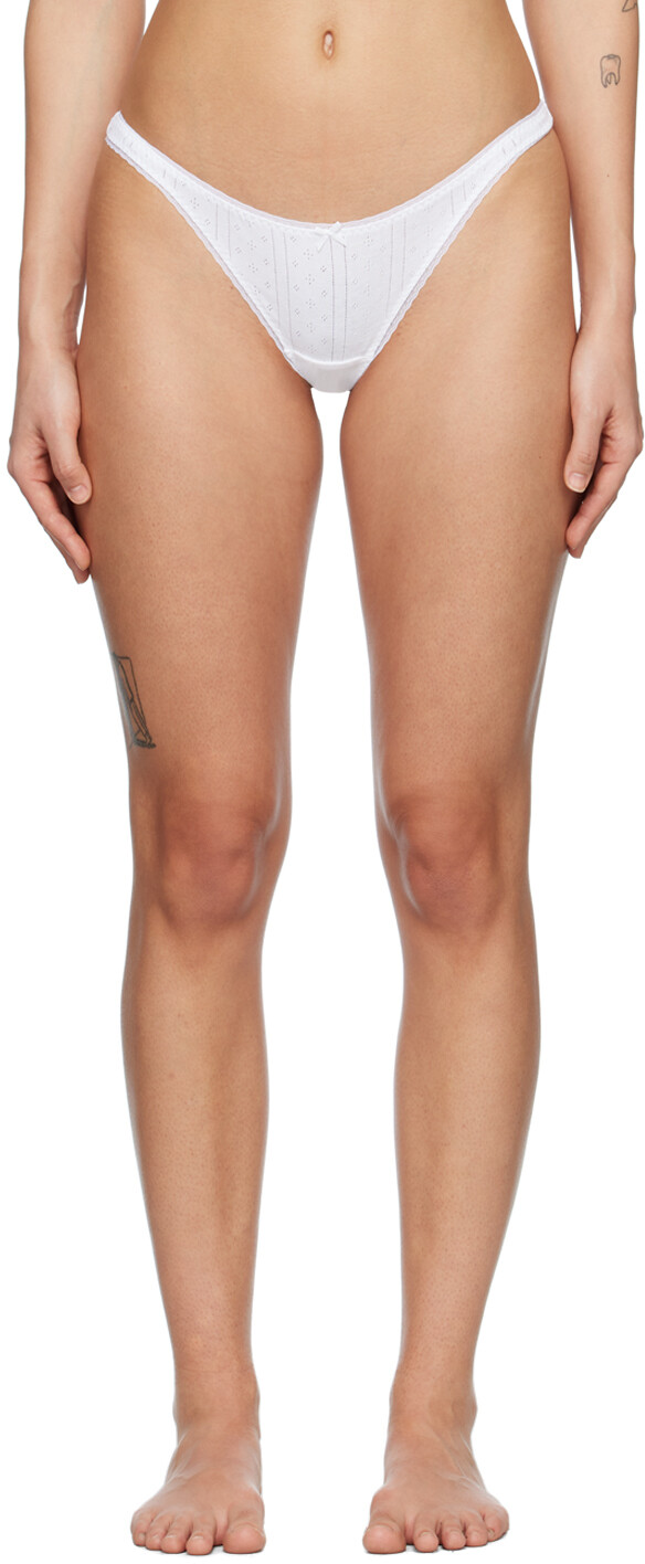 

Эксклюзивный комплект из трех белых стрингов SSENSE The Thong Cou Cou