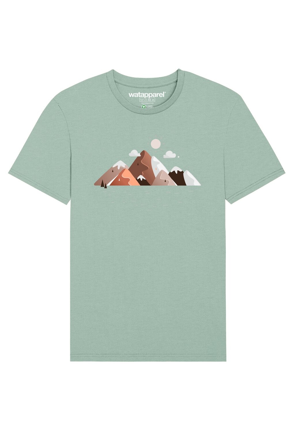 

Футболка с принтом MOUNTAINS MOON Watapparel, цвет aloe