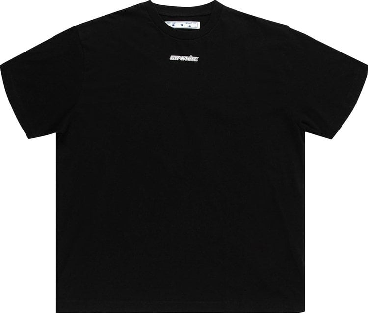 Футболка Off-White Marker Short-Sleeve Over Tee 'Black/Blue', черный - фото