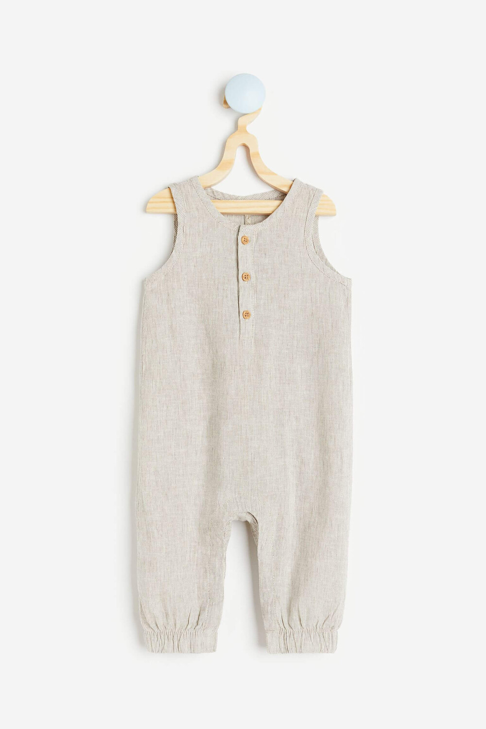 

Комбинезон H&M Linen-blend Romper, серо-коричневый