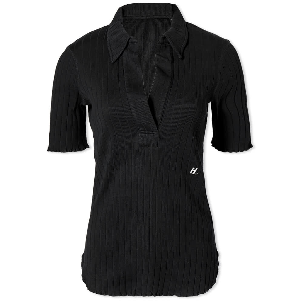 

Футболка Helmut Lang Skinny Rib Polo Top, Черный