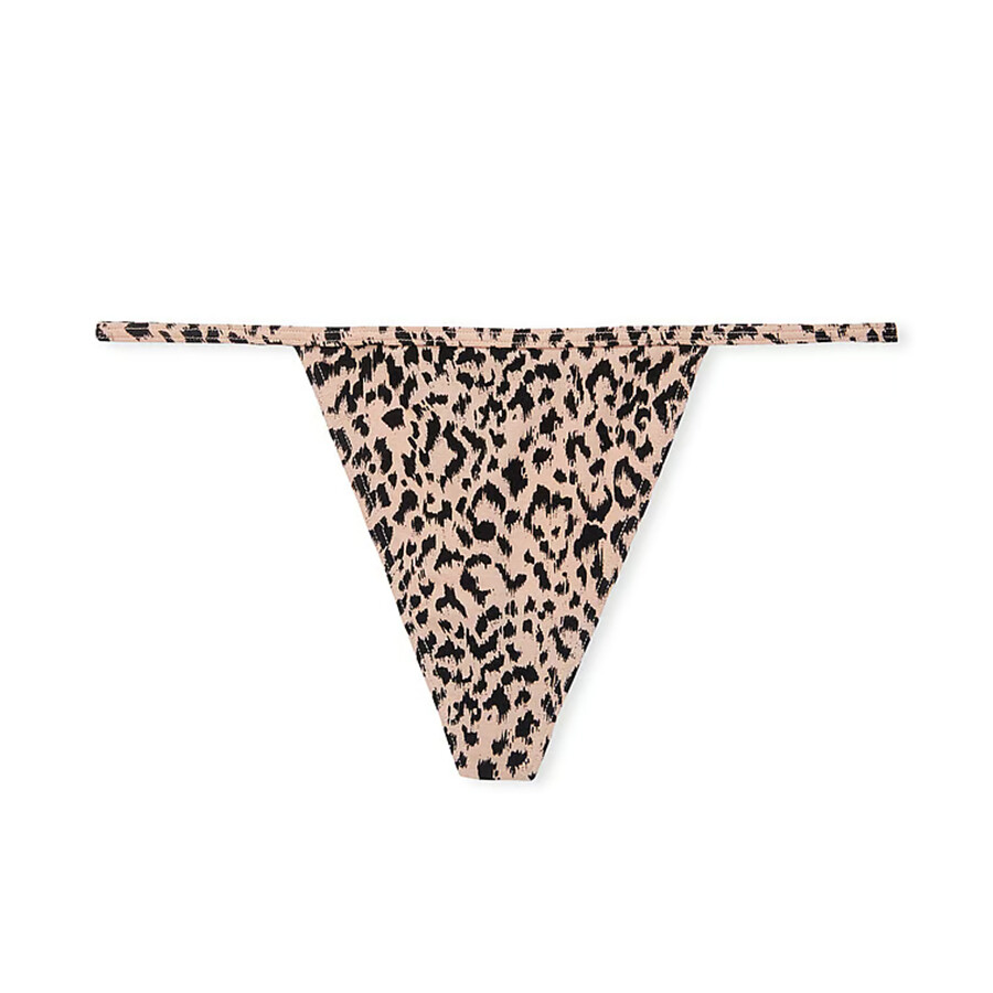 

Трусики-стринги Victoria's Secret Stretch Cotton Smooth, леопард, Коричневый