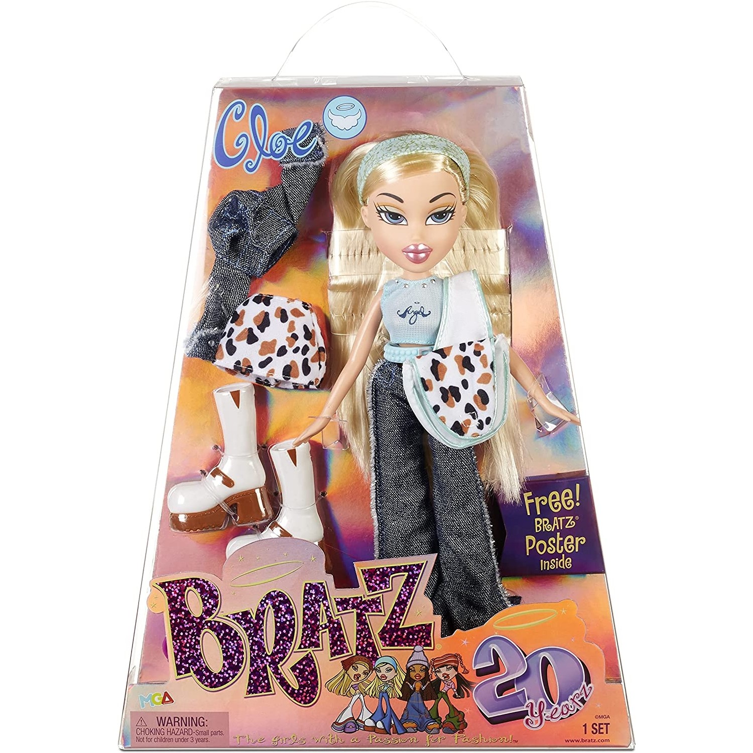 Кукла Barbie Giochi Preziosi с аксессуарами и голографическим плакатом кукла братц кло хлоя из серии настоящий фанк 2003 bratz formal funk cloe