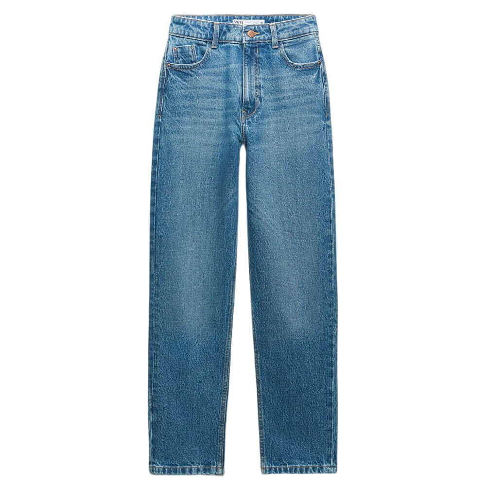 

Джинсы женские c высокой посадкой Zara Z1975 Mom-fit, синий
