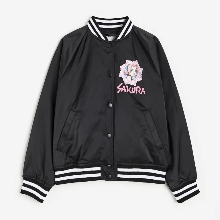 

Куртка-бомбер H&M x Naruto Satin, черный