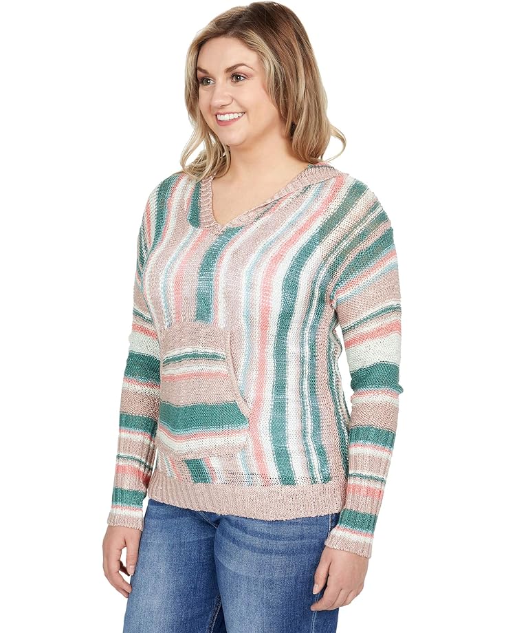 Свитер Rock and Roll Cowgirl Long Sleeve Stripe Hoodie with Pouch Pocket 48H8379, цвет Multi Stripe roll roy roll on nylon blue stripe roller refill