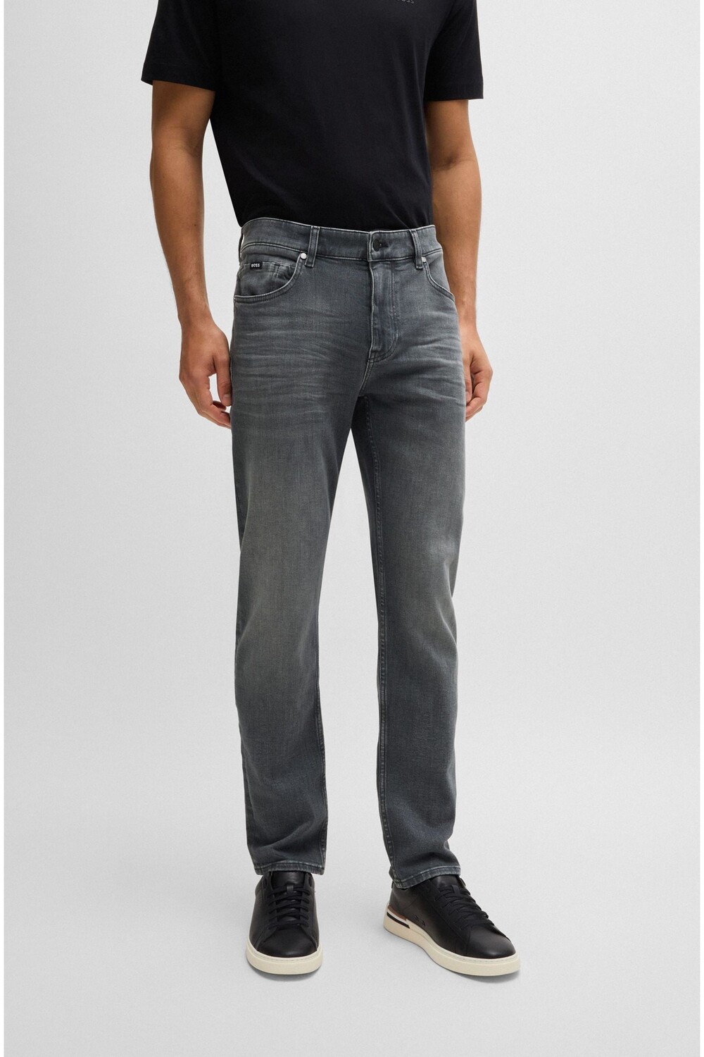 

Джинсы Slim Fit из эластичного денима Boss, серый