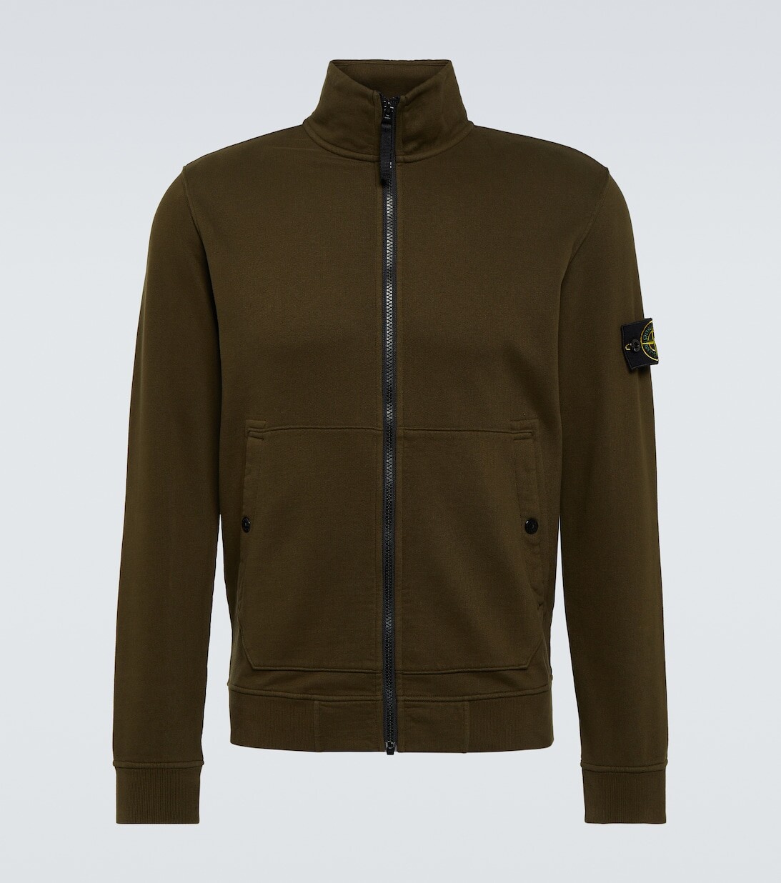 

Хлопковая куртка на молнии Stone Island, зеленый