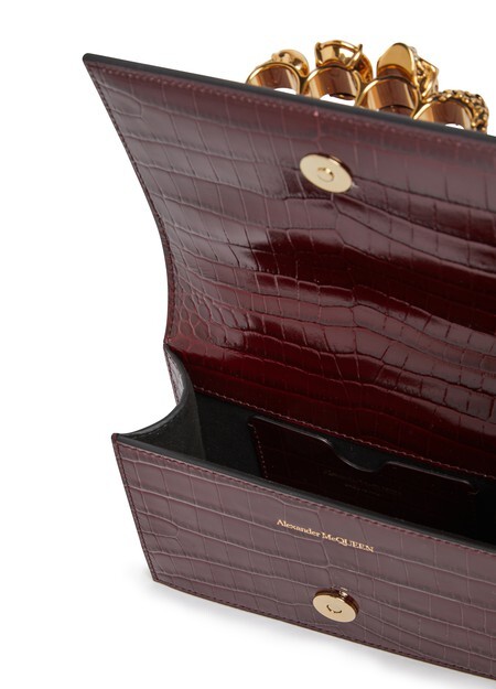 

Миниатюрная сумка-саквояж с драгоценными камнями Alexander Mcqueen