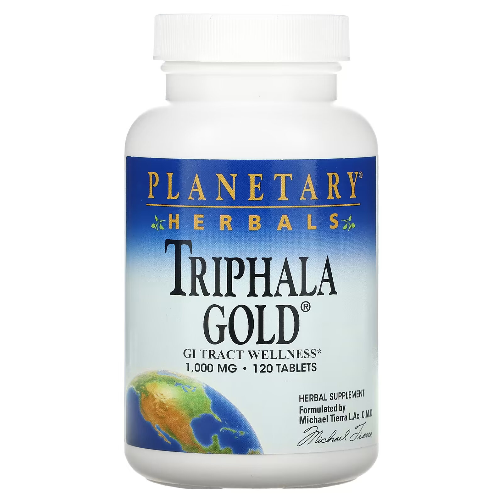 Planetary Herbals, Triphala Gold, здоровье желудочно-кишечного тракта, 1,000 мг, 120 таблеток planetary herbals triphala здоровье желудочно кишечного тракта 1000 мг 180 таблеток