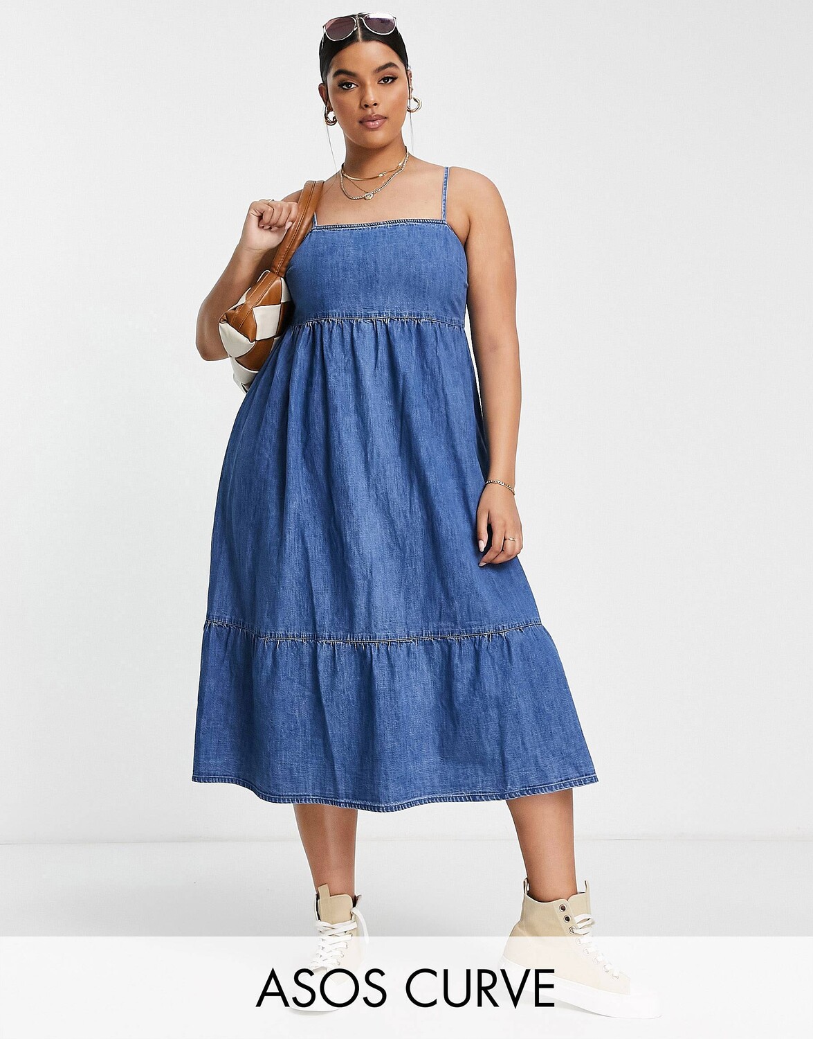 

Платье миди в стиле пэчворк ASOS DESIGN Curve